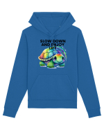 Broasca testoasa pictata in acuarela cu mesajul  Slow Down and Enjoy Life Hanorac Unisex Drummer