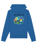 Broasca testoasa pictata in acuarela cu mesajul  Time is an Illusion Hanorac Unisex Drummer