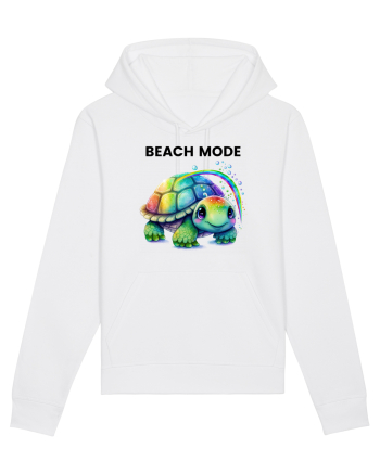 Broasca testoasa pictata in acuarela cu mesajul  Beach Mode White