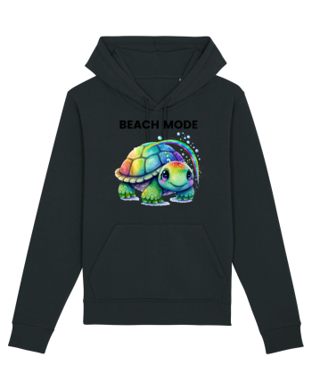 Broasca testoasa pictata in acuarela cu mesajul  Beach Mode Black