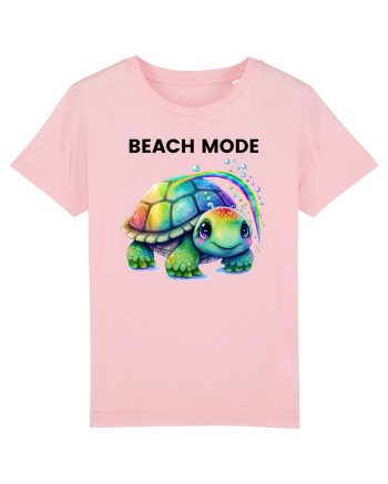 Broasca testoasa pictata in acuarela cu mesajul  Beach Mode Cotton Pink