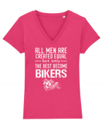 Bikers Tricou mânecă scurtă guler V Damă Evoker