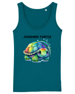 Broasca testoasa pictata in acuarela cu mesajul Jogging Turtle Maiou Damă Dreamer