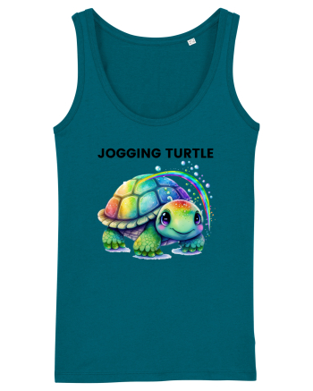 Broasca testoasa pictata in acuarela cu mesajul Jogging Turtle Ocean Depth