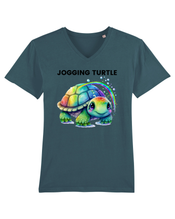 Broasca testoasa pictata in acuarela cu mesajul Jogging Turtle Stargazer