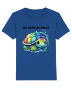 Broasca testoasa pictata in acuarela cu mesajul Ma grabesc Incet Tricou mânecă scurtă  Copii Mini Creator