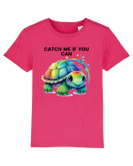 Broasca testoasa pictata in acuarela cu mesajul Catch Me If You Can Tricou mânecă scurtă  Copii Mini Creator