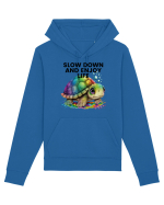 Broasca testoasa pictata in acuarela cu mesajul  Slow Down and Enjoy Life Hanorac Unisex Drummer
