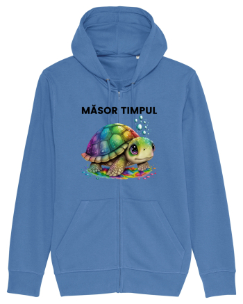 Broasca testoasa pictata in acuarela cu mesajul  Masor Timpul Bright Blue