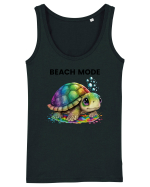 Broasca testoasa pictata in acuarela cu mesajul  Beach Mode Maiou Damă Dreamer