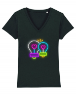 Ne iubim genial Tricou mânecă scurtă guler V Damă Evoker