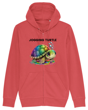 Broasca testoasa pictata in acuarela cu mesajul Jogging Turtle Carmine Red