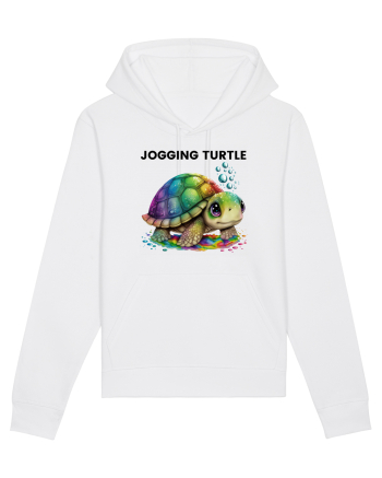 Broasca testoasa pictata in acuarela cu mesajul Jogging Turtle White