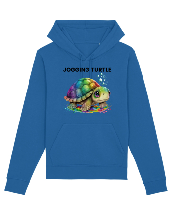 Broasca testoasa pictata in acuarela cu mesajul Jogging Turtle Royal Blue