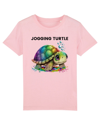 Broasca testoasa pictata in acuarela cu mesajul Jogging Turtle Cotton Pink