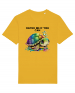 Broasca testoasa pictata in acuarela cu mesajul Catch Me If You Can Tricou mânecă scurtă Unisex Rocker