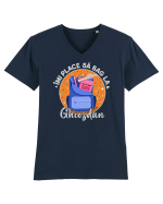 Îmi place să bag la ghiozdan Tricou mânecă scurtă guler V Bărbat Presenter