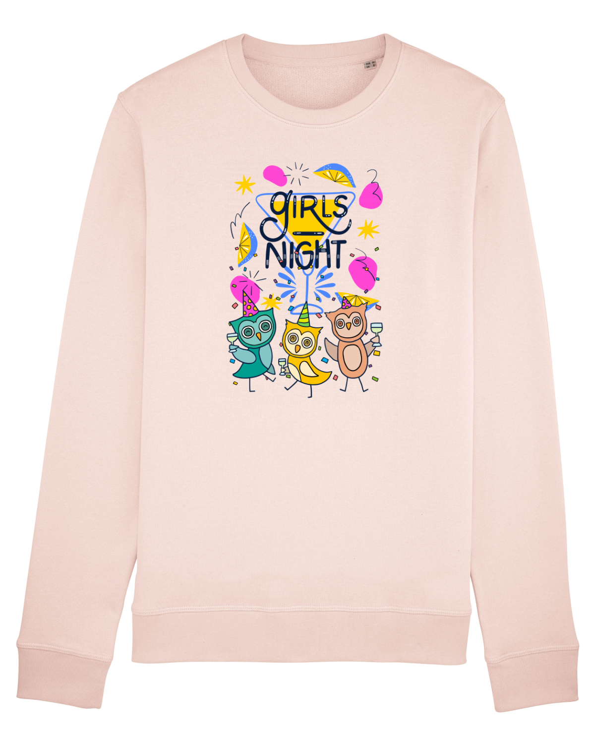 Bluză mânecă lungă Unisex Rise Candy Pink