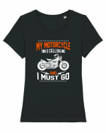 My Motorcycle is calling Tricou mânecă scurtă guler larg fitted Damă Expresser