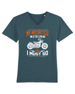 My Motorcycle is calling Tricou mânecă scurtă guler V Bărbat Presenter