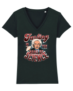 Einstein Farting In The Name Of Science Tricou mânecă scurtă guler V Damă Evoker