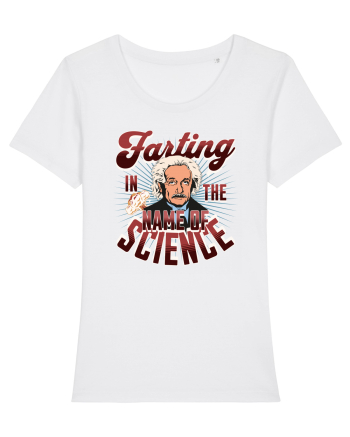 Einstein Farting In The Name Of Science White