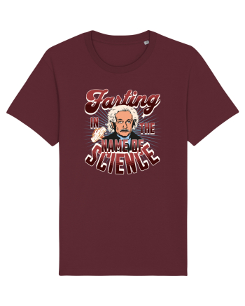 Einstein Farting In The Name Of Science Burgundy