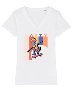 Farty - Skateboarding Tricou mânecă scurtă guler V Damă Evoker