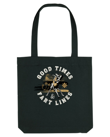 Good Times Fart Lines - Farting Couple Black
