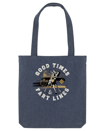 Good Times Fart Lines - Farting Couple Midnight Blue