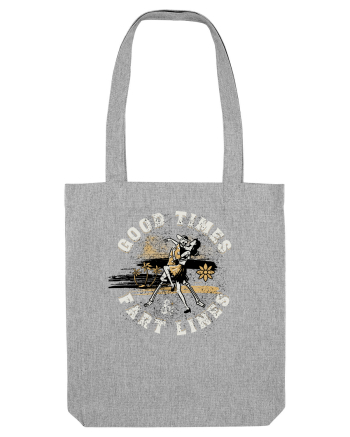 Good Times Fart Lines - Farting Couple Heather Grey