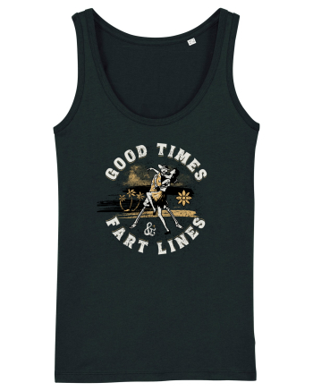 Good Times Fart Lines - Farting Couple Black