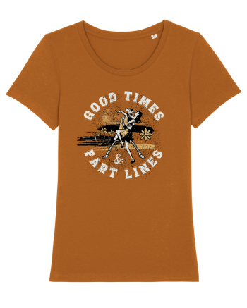 Good Times Fart Lines - Farting Couple Roasted Orange