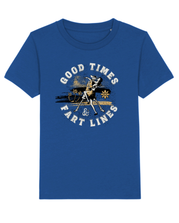 Good Times Fart Lines - Farting Couple Majorelle Blue