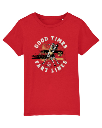 Good Times Fart Lines - Farting Couple Red