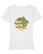 I Fart Wild Mushrooms Tricou mânecă scurtă guler larg fitted Damă Expresser
