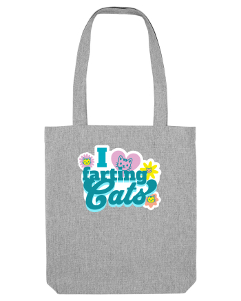 I Love Farting Cats Heather Grey