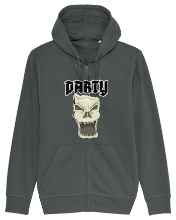 Skull head party text Anthracite