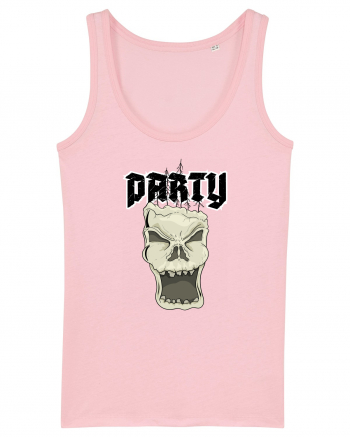 Skull head party text Cotton Pink