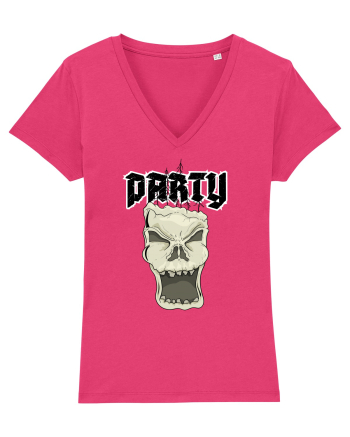 Skull head party text Raspberry