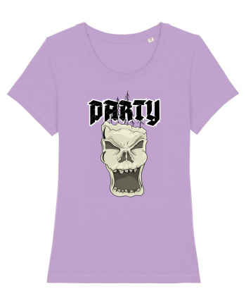 Skull head party text Lavender Dawn