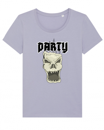 Skull head party text Lavender
