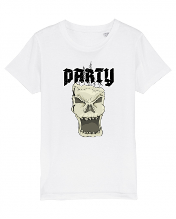 Skull head party text White