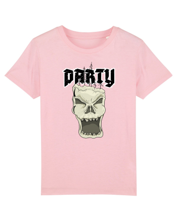 Skull head party text Cotton Pink