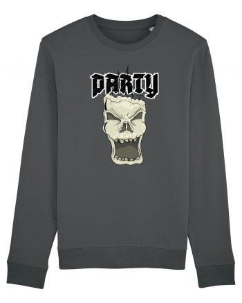 Skull head party text Anthracite