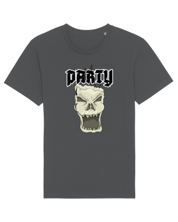 Skull head party text Anthracite