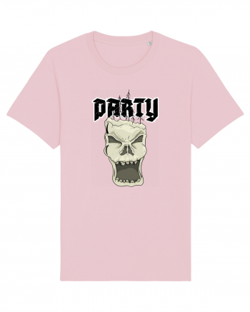 Skull head party text Cotton Pink