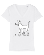 I am an artist Tricou mânecă scurtă guler V Damă Evoker