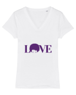 LOVE Tricou mânecă scurtă guler V Damă Evoker