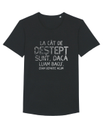 La cat de destept sunt, daca luam bacu' eram departe acum Tricou mânecă scurtă guler larg Bărbat Skater